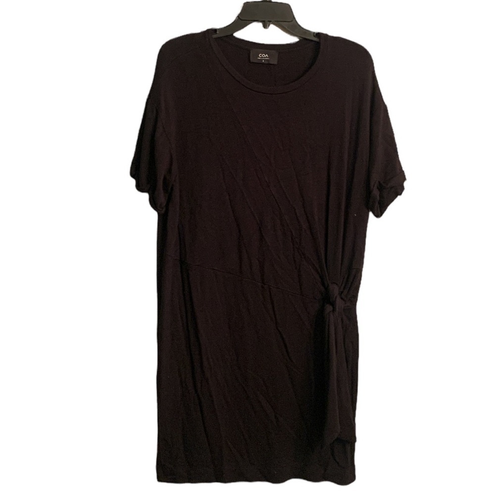 COA Clothing of Ahnjoonhee Black Knotted Shirt Dress Size Medium